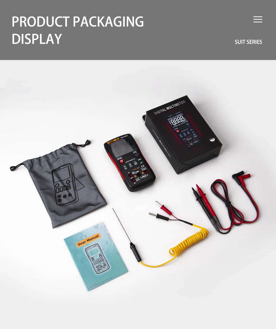RMS Multímetro Digital automotive electrical testers comprobador dmm tester transistor