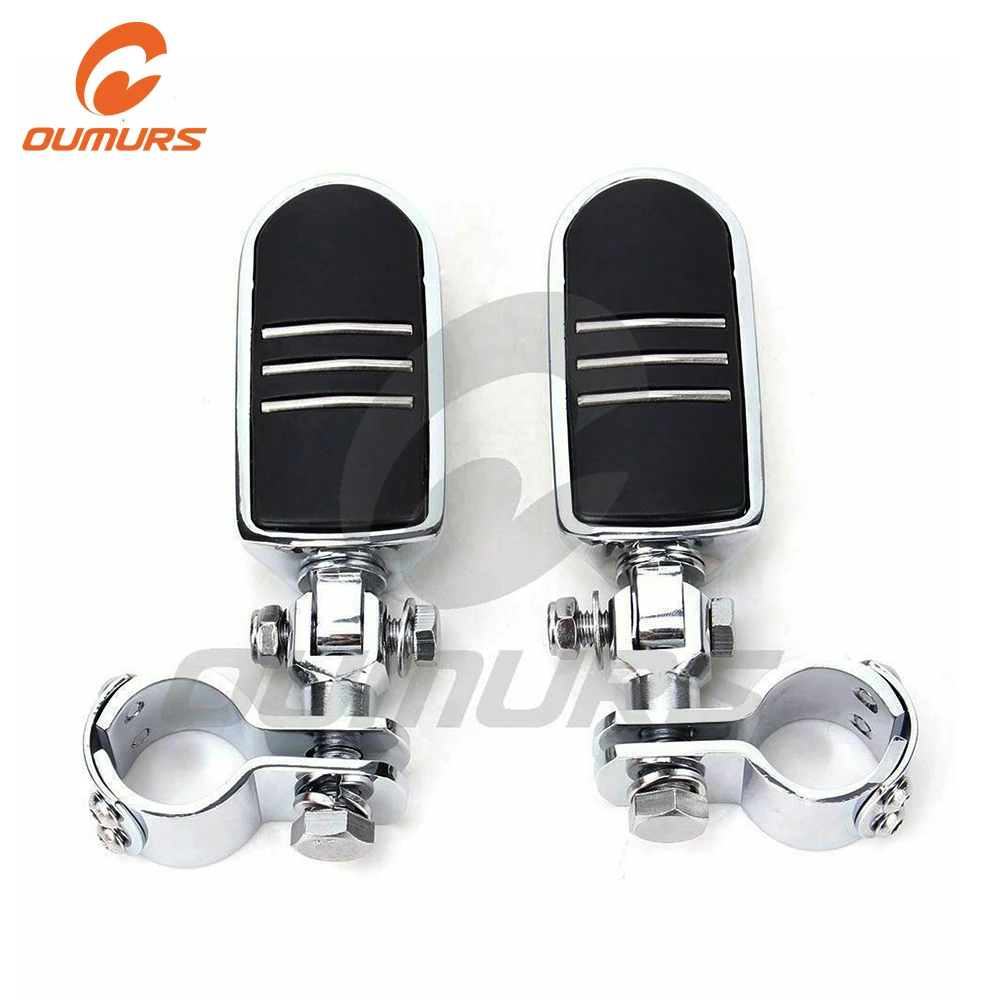 Мотоциклетные колышки ouwalls 1 25 дюйма 1/4 хромированные для Harley Touring Road King Street Glide 32 мм