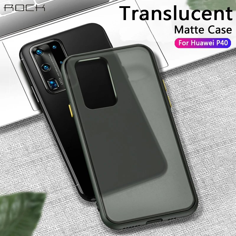 Матовый чехол Rock для huawei P40 Pro Plus Силиконовый противоударный чехол-накладка P30 P20