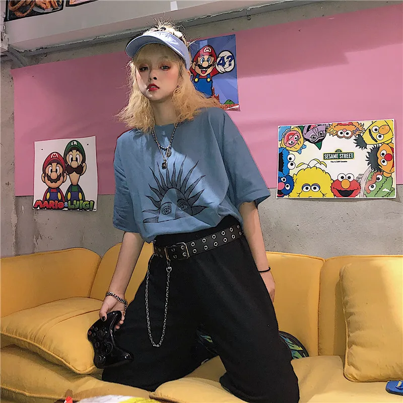 Lychee Harajuku женские футболки с рисунком, топ, футболка с коротким рукавом, женские футболки, топ с вырезом лодочкой, летние женские футболки, футболка