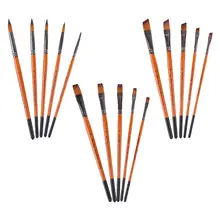 5 шт. нейлоновые волосы набор кистей для рисования для художника инструмент акриловые акварельные художественные ручки 19QA