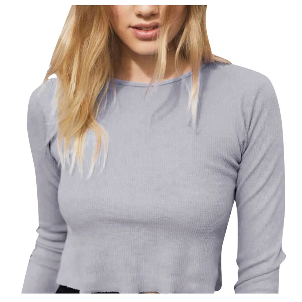 Poleras mujer de moda camiseta mujer футболка женский свитер с длинным рукавом рубашка Повседневная Верхняя одежда Топы и облегающие свитера