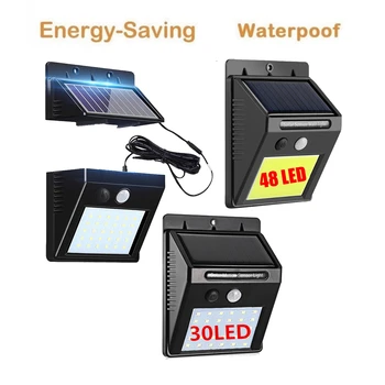 

48/30 LEDs PIR Motion Sensor Solar Street Light Garden Security Lamp Outdoor Light Waterproof Energy Saving Wall Lamp integrated