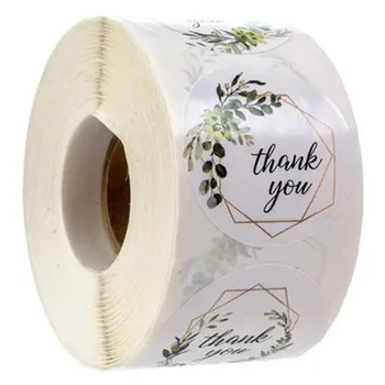 

500 labels roll flower thank you stickers stationery sticker seal label handmade custom sticker scrapbooking for gift decoration