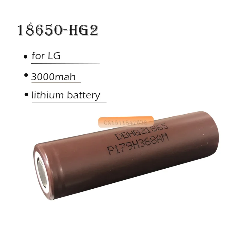 

100% original 3.6V 3000mAh 18650 battery rechargeable battery for LG HG2 18650 lithium battery use electronic cigarette