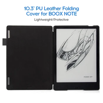 

10.3" PU Leather Cover Lightweight Protective Cover with Auto Sleep/Wake Function For BOOX NOTE Android Tablets