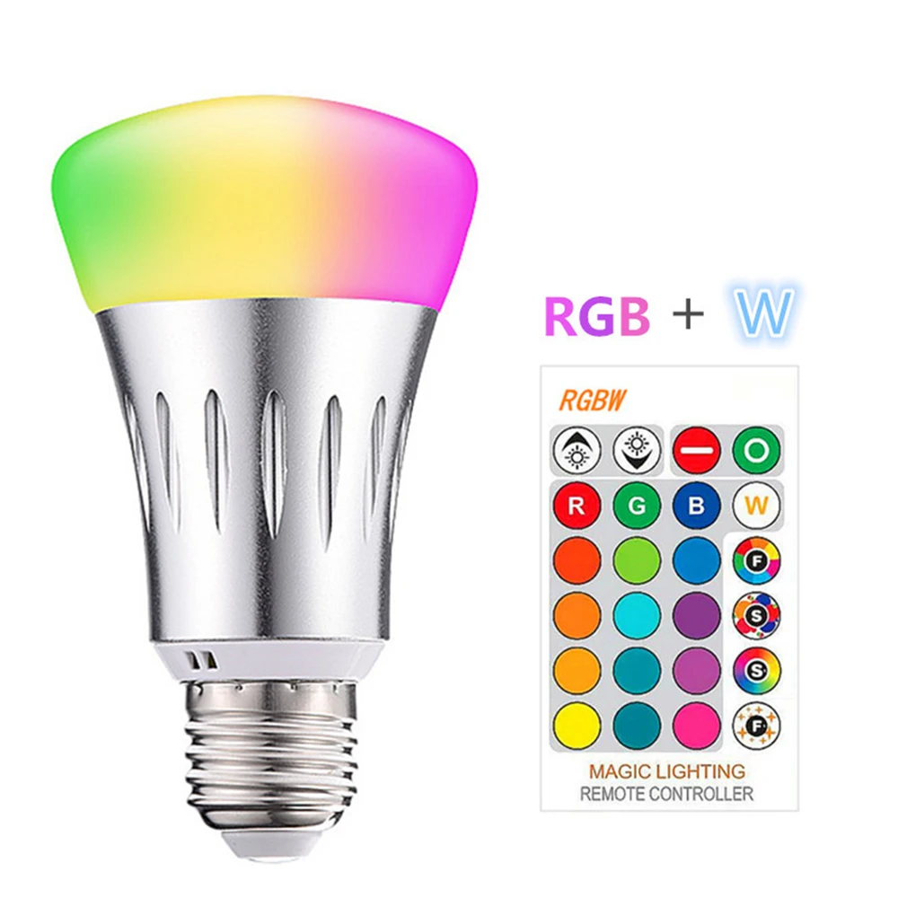 3W/5W/10W LED RGB Globe Lamp Colour Changing Light Bulb E27 IR Remote Control 