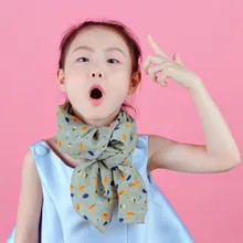 Длинные зимние осенние шарфы с рисунком листьев для маленьких девочек; шаль для мальчиков и девочек; детский хлопковый воротник с воротником; теплый детский шейный платок