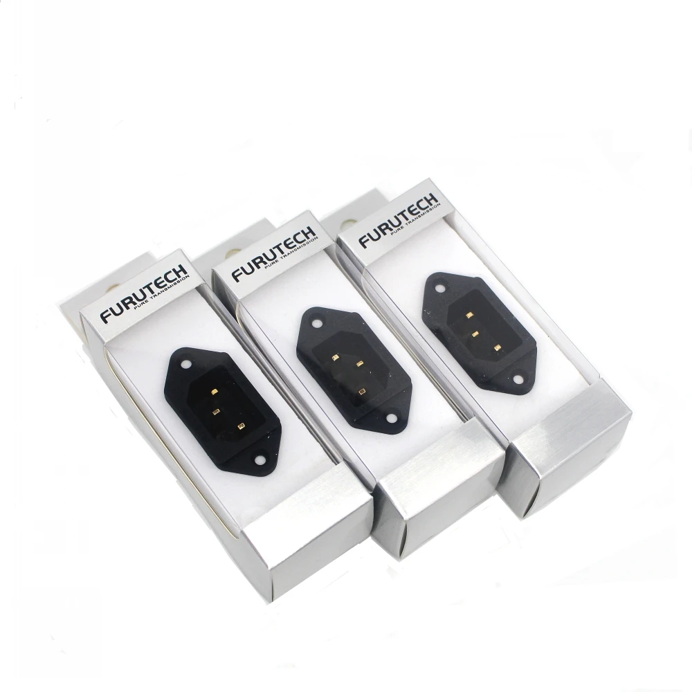 Power Socket FURUTECH FI-06(G) AC IEC Inlet Socket Pure Copper Gold Plated 3pcs