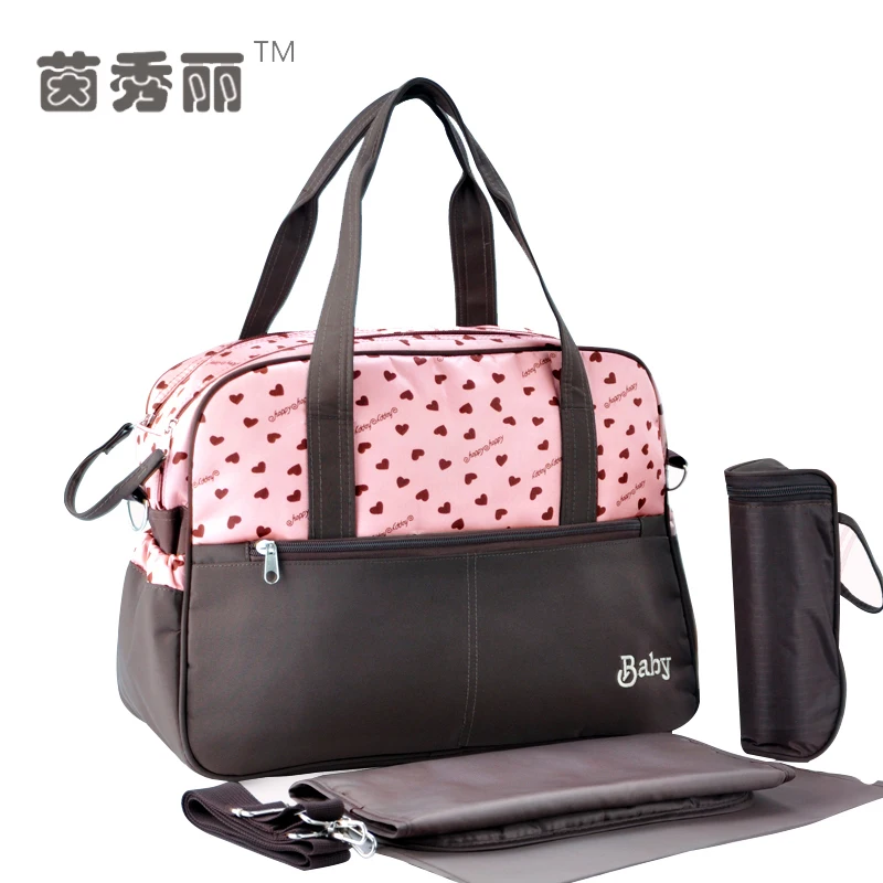

Love Dot Printing Baby Diaper Bags Multifunctional Mummy Big Handbag Nappy Stroller Bag Shoulder Messenger Maternity Bags 45