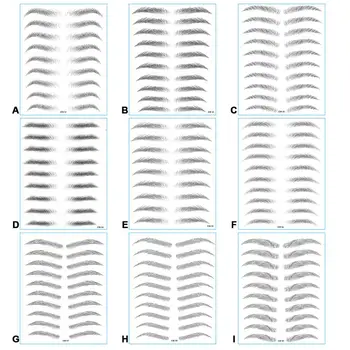 

3D Imitation Eyebrows Patch Hair-Like Waterproof Water-based False Eyebrow Tattoo Sticker for Women Girls Beauty Salon Home use