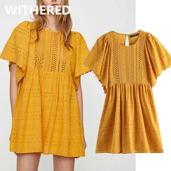 

Withered indie folk vintage hollow out sexy embroidery mini summer dress women vestidos de fiesta de noche vestidos party dress