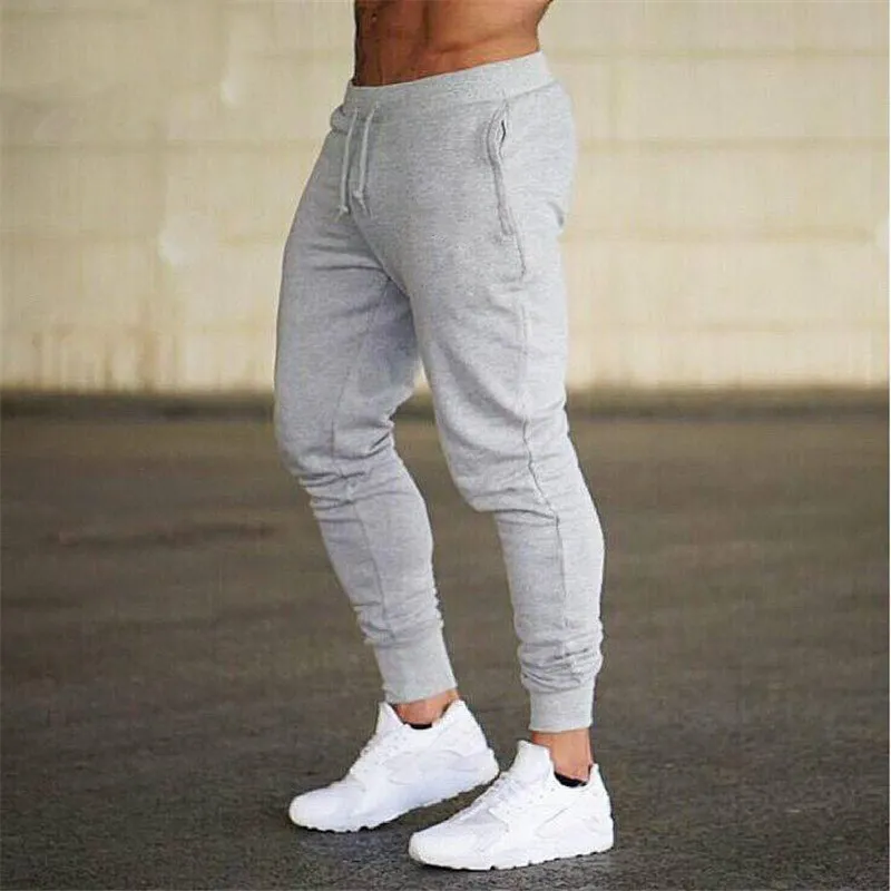 Мужские спортивные штаны для бега, хлопковые дышащие спортивные штаны для бега, штаны для игры в теннис, футбол, спортивные штаны с карманом, логотип на заказ - Цвет: grey