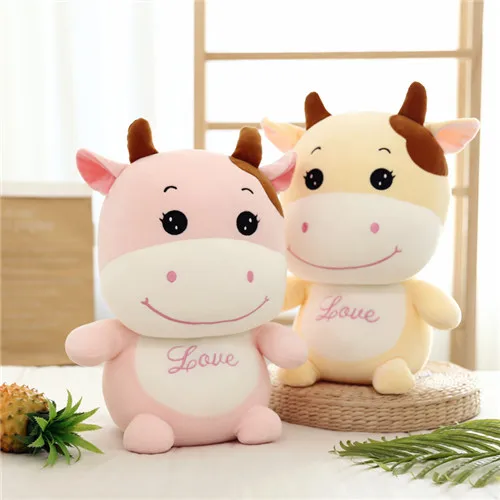 Fancytrader 24'' Lovely Plush Soft Stuffed Giant Animal Milk Cow Toy Big Plush Cow Doll Nice Gift For Kids 60cm 2 Colors (8)
