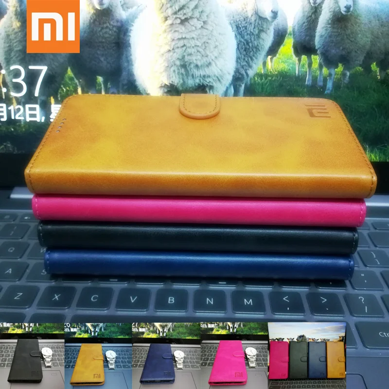 Оригинальный кожаный флип-чехол Xiaomi CC9E A3 двухсторонний Магнитный притягательный