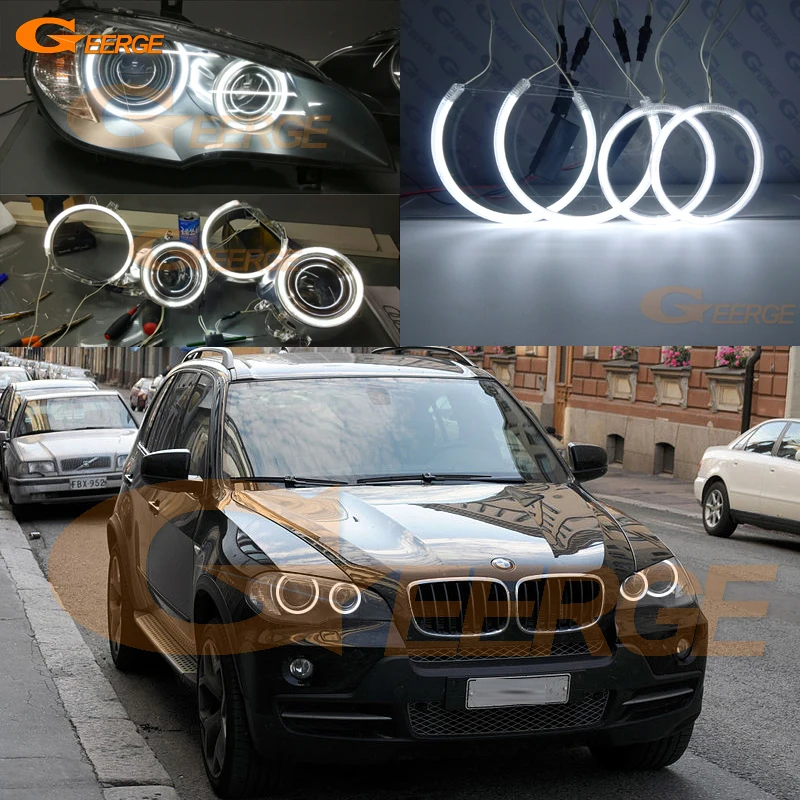 

For BMW X5 e70 2007 2008 2009 2010 Xenon headlight Excellent angel eyes Ultra bright illumination CCFL Angel Eyes kit Halo Ring