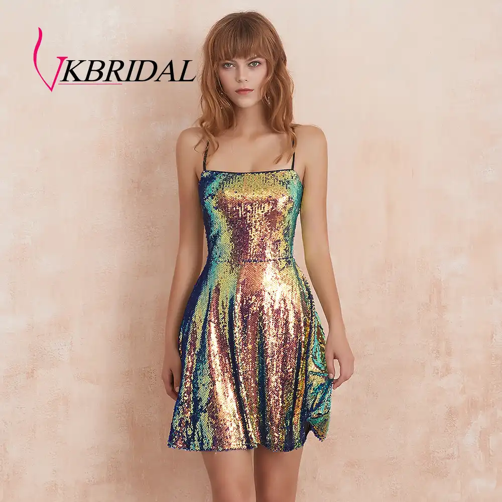 iridescent cocktail dress