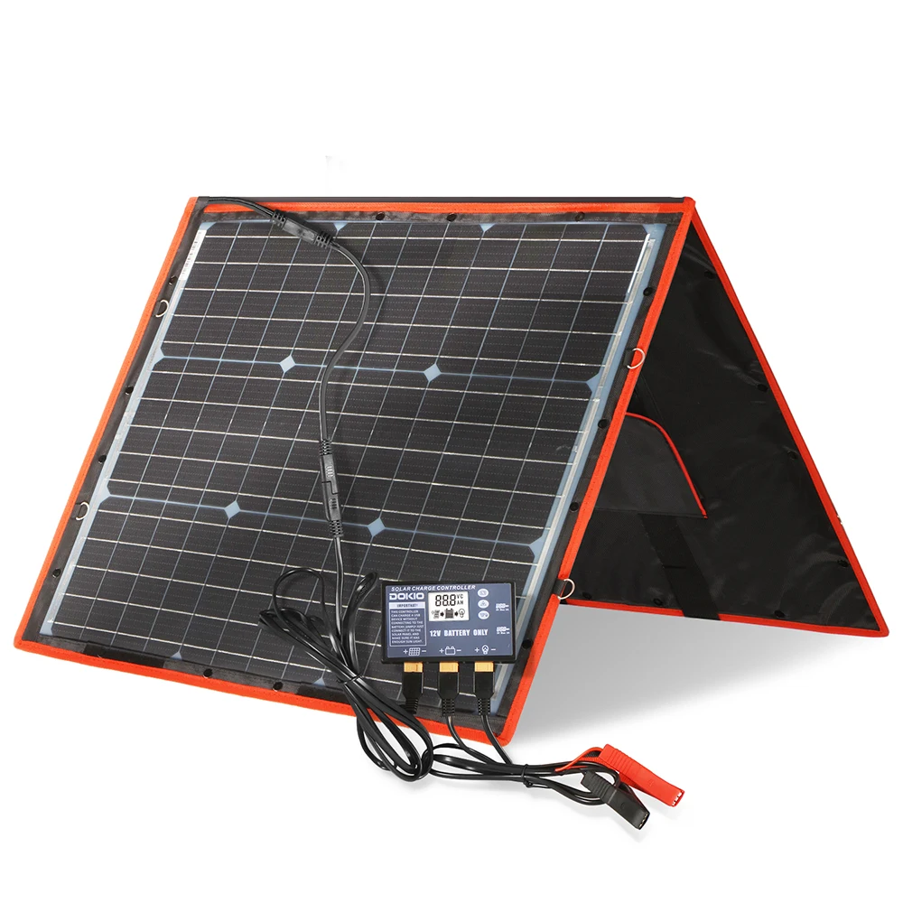 18V 80W Monocrystalline Folding Solar Kit With Controller Charge 12V For Home / Camping / RV Photovoltaic Solar Panel China