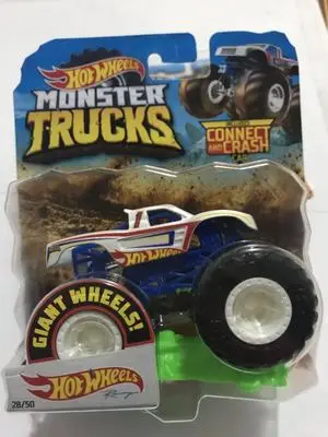 Hot Wheels автомобиль MONSTER TRUCKS большая нога подключения и крушение автомобиля коллектор издание металл литья под давлением модели автомобилей детские игрушки подарок - Цвет: 28-FYJ44