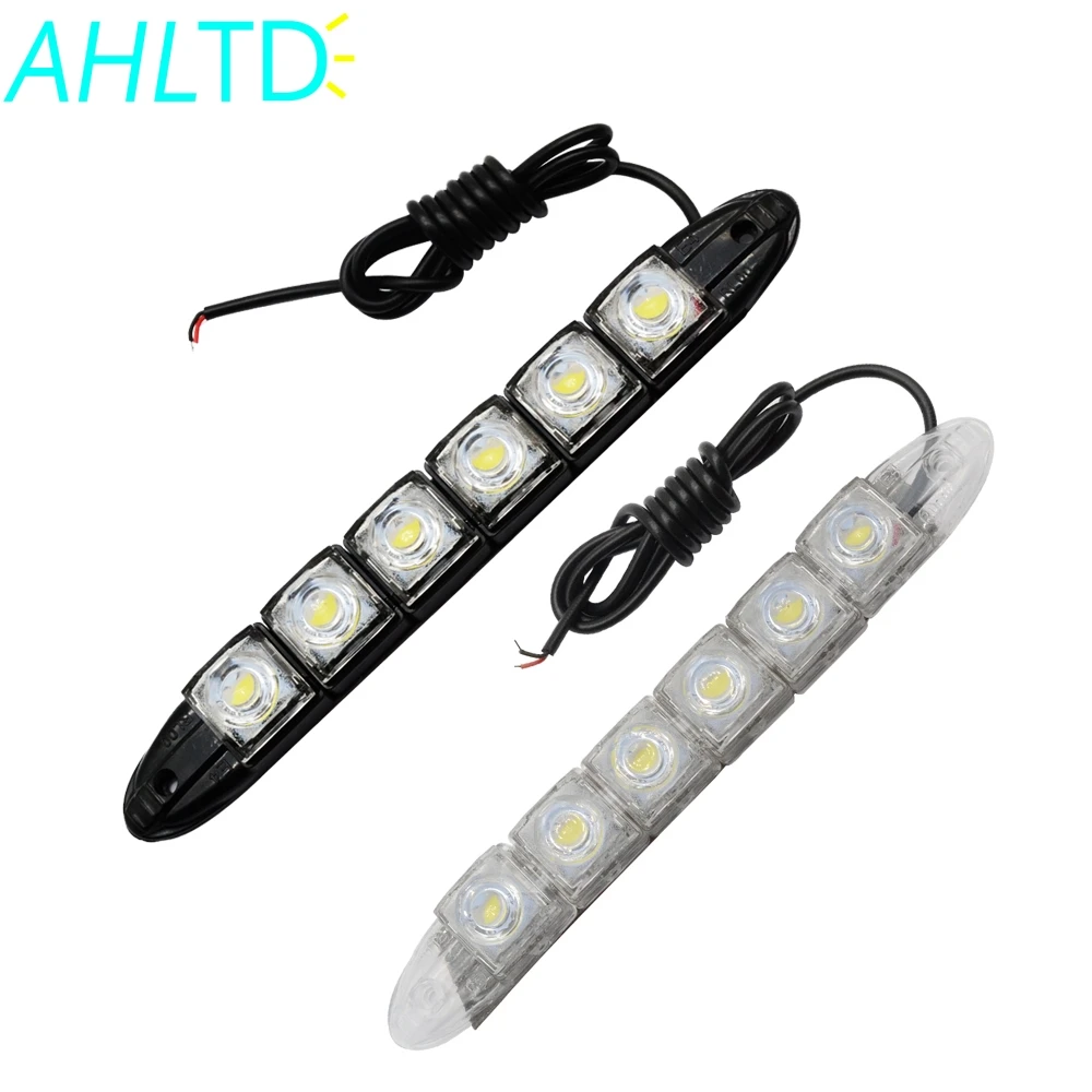 2Pcs Car Led DRL Daytime Running Light Flexible 6LED White Waterproof Driving Fog Bulb Warning Lamp Car Styling DC 12V Auto Led 2Pcs Car Led DRL Daytime Running Light Flexible 6LED White Waterproof Driving Fog Bulb Warning Lamp Car Styling DC 12V Auto Led