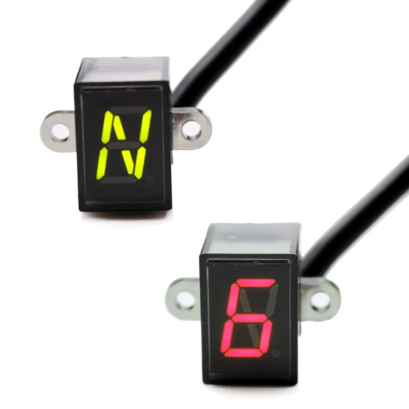 Feardevil 6 Speed Black Motorcycle Digital Display Led Universal Motocross Off-road Moto Light Neutral Gear Indicator Display