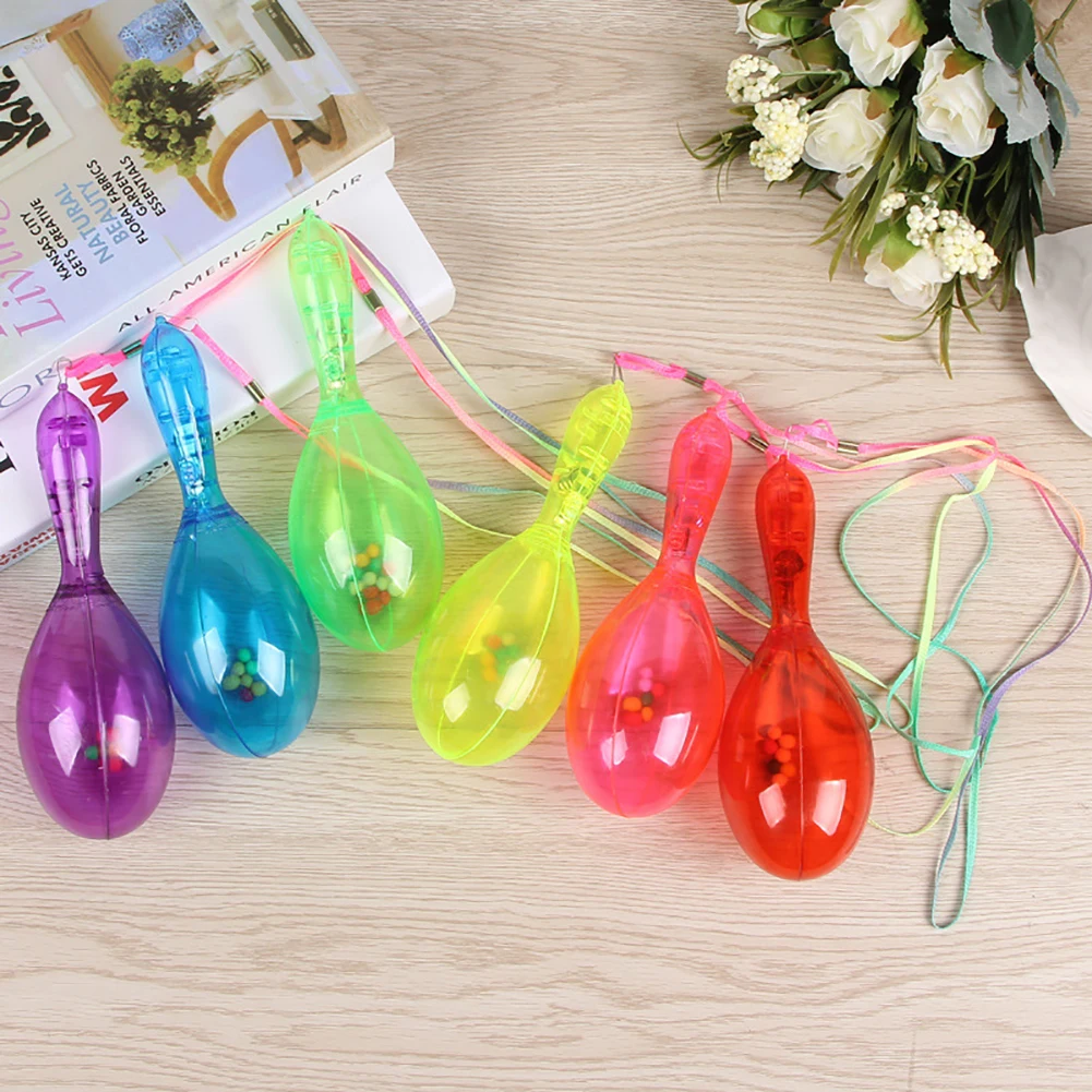 СВЕТОДИОДНЫЙ мигающий прозрачный музыкальный инструмент maraca концертная игрушка для детей