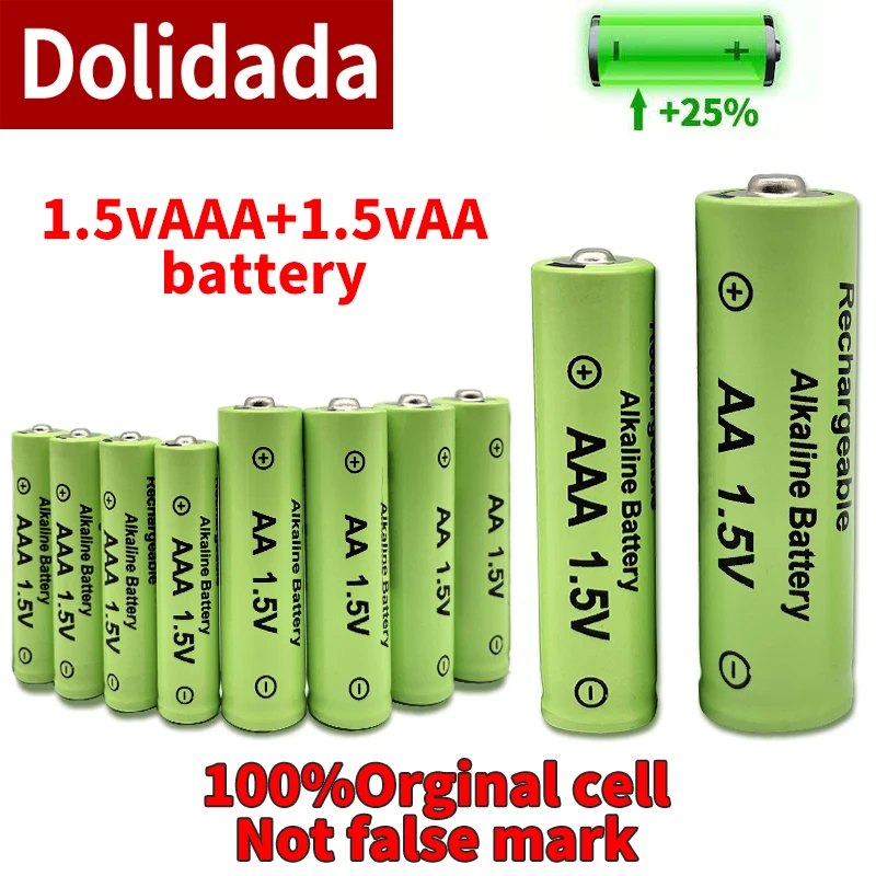 АА + AAA 100% Новый 1 5 V AA Щелочная Перезаряжаемые Батарея 3000 3800 ма ч фонарь часы игрушки MP3 плеер заменить металл
