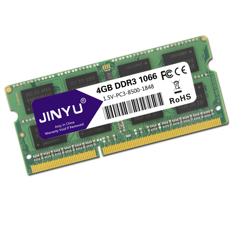 JINYU Ddr3 1066mhz 1,5 V 204Pin Ram память для ноутбука