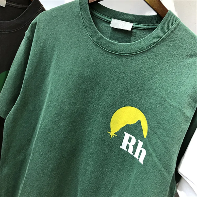 Rhude green t shirt Clearance