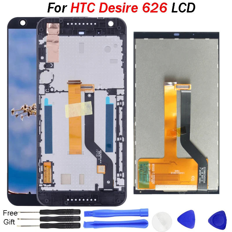 ЖК-дисплей для HTC Desire 626 5 0 дюйма г Вт сенсорная панель дигитайзер с рамкой |