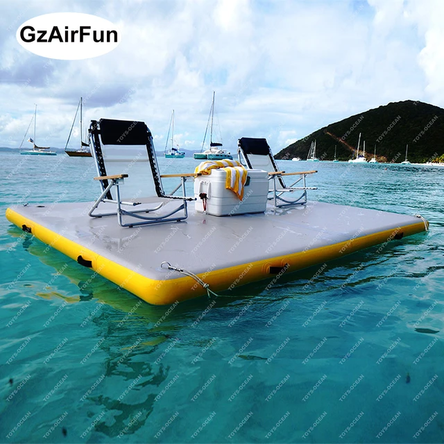 Outdoor Inflatable Water Floating Dock Inflatable Swim Deck Platform Dock  With None-slip Surface - Inflatable Toys - AliExpress