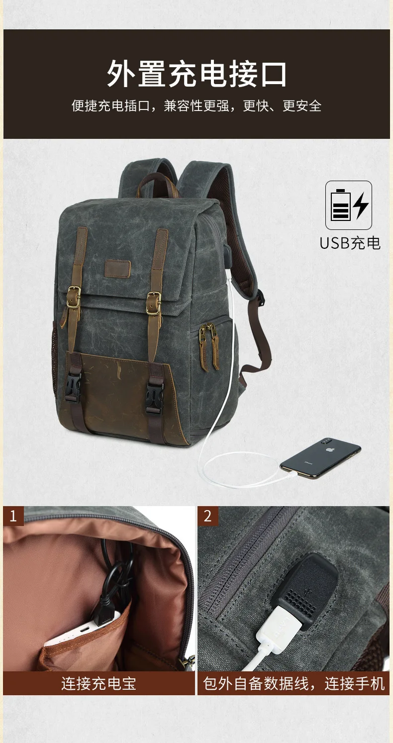 Рюкзак Холщовая Сумка для камеры USB новая сумка для камеры