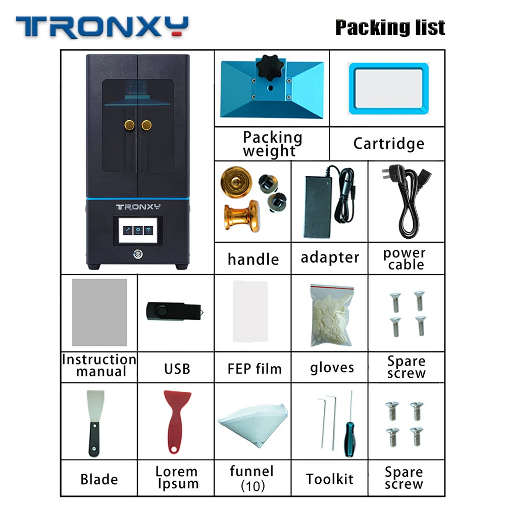 Tronxy УФ-полимерный 3d Принтер Высокоточный ЖК-светильник отверждения 3d принтер с 3,5 дюймовым сенсорным экраном 2K экран Поддержка офлайн печати