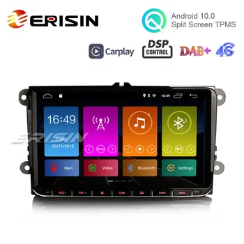

Erisin ES3101V 9" Android 10.0 Auto CarPlay DAB+ DSP Android 9.0 Stereo GPS SatNav for Passat CC Golf Touran Seat