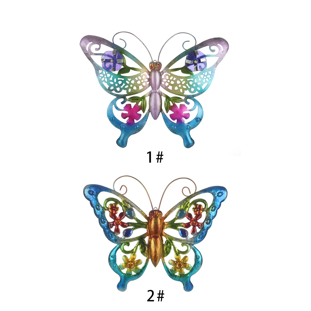 Colorful 3D Metal Butterfly and Mermaid Decorative Wall Art Sculpture