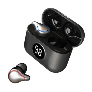 

Hot Sale Bluetooth 5.0 Earbuds Mini Wireless Sports Headphones Bass LED Digital Display Bluetooth Earphones