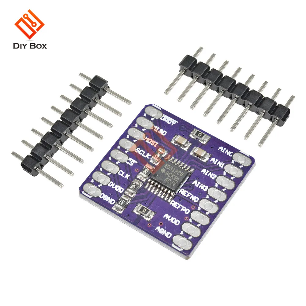 

New CJMCU-1220 ADS1220 ADC SPI Low Power 24-Bit Analog-to-Digital Converter Module