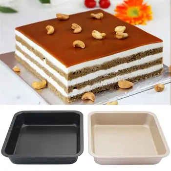 

Square Cake Baking Pan Non-stick Carbon Steel Cake Baking Tray Bread Loaf Meatloaf Pan Toast Mold