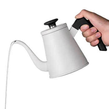 

Stainless Steel Tea Coffee Kettle with Thermometer, Gooseneck Spout for Pour Over Coffee Pot, Works on Stovetop750ml