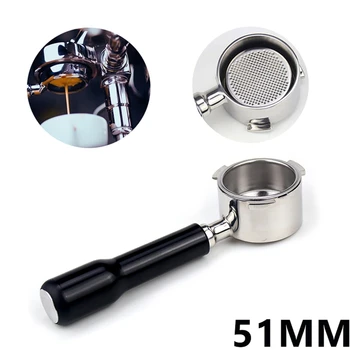 

51MM Coffee Bottomless Portafilter for Delonghi EC680/EC685 Filter Replacement Filter Basket Coffee Accessories