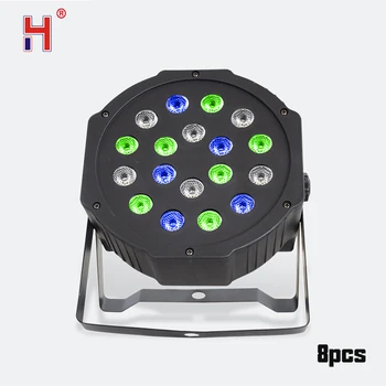 

Led Par 18W RGB LED Stage Light Par DMX-512 Lighting Laser Projector Party DJ Light(8 pieces/Lot)