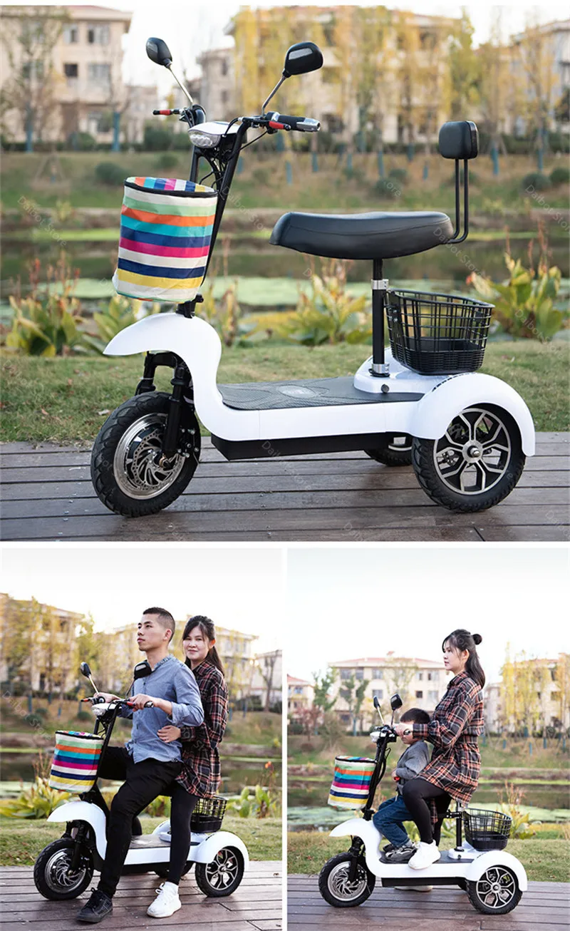 New 3 Wheel Electric Tricycle Three Wheels Electric Scooters 500W 48V Max Speed 35KMH Smart Electric Elderly Scooter (70)