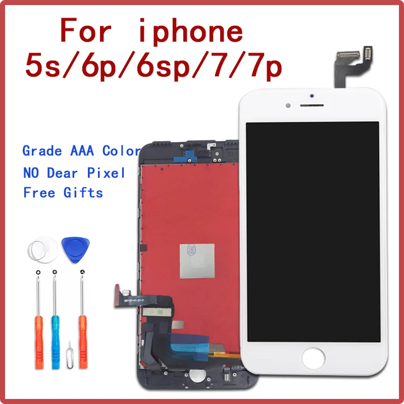 

AAA+++ Quality LCD Display For iPhone 7 Touch Screen Replacement For iPhone 5S 6 Plus 6sp 7 p No Dead Pixel+Tools