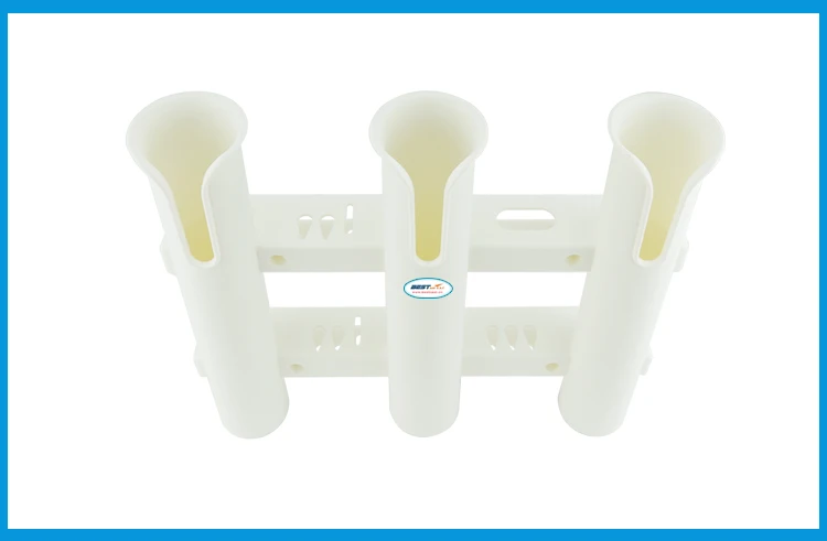 Стеллаж с 3 трубками для рыболовных удочек белый пластиковый держатель лодки