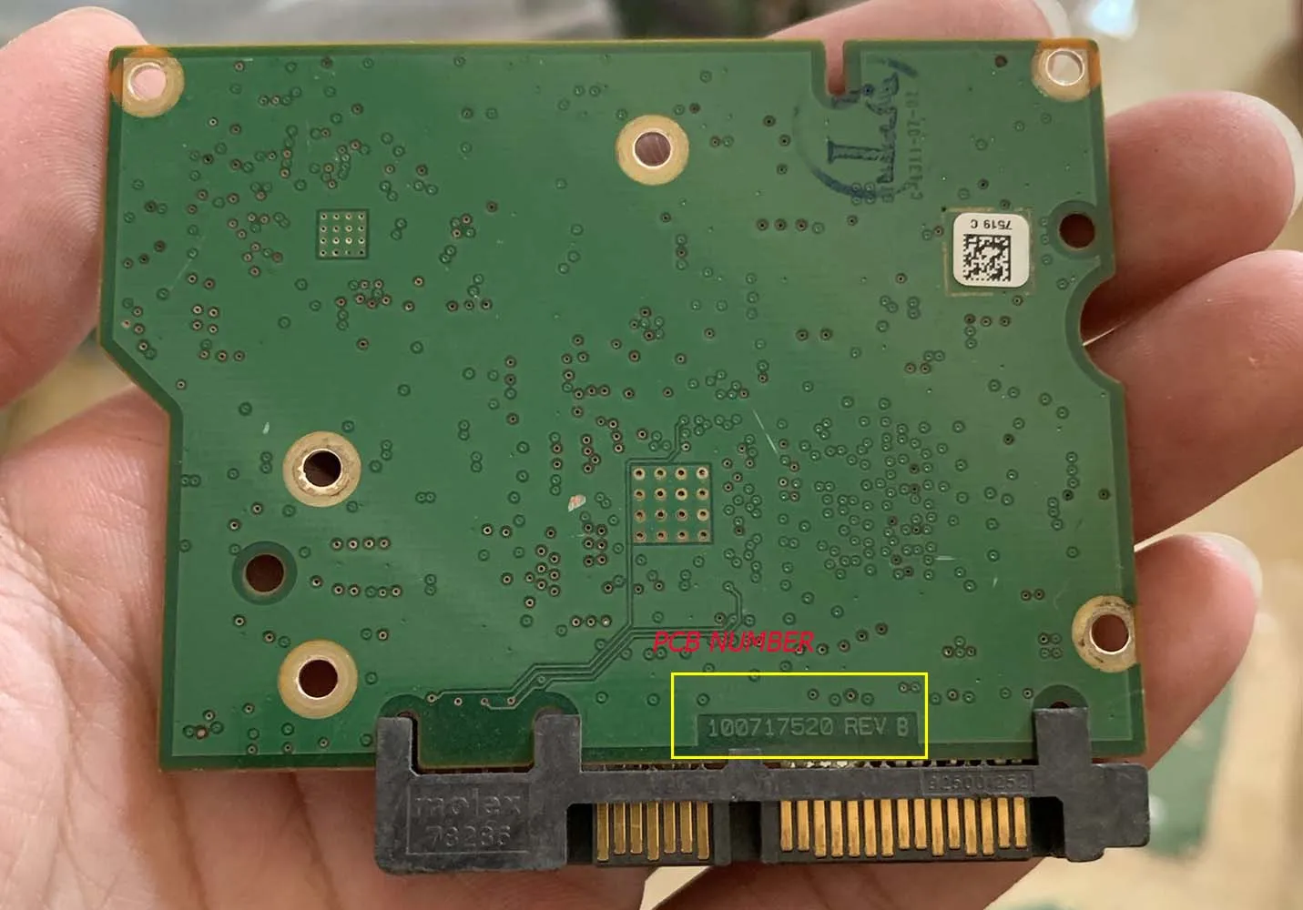 Жесткий диск печатная плата 100717520 REV B Для Seagate 3 5 дюймов ST1000DM003 ST2000DM001 HDD |
