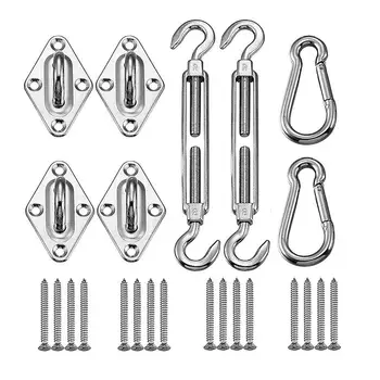 

1 Set Hardware Bracket Installation Kit For Camping And Hiking Rectangular Triangular Sun Shade For Triangle Square Rectangle