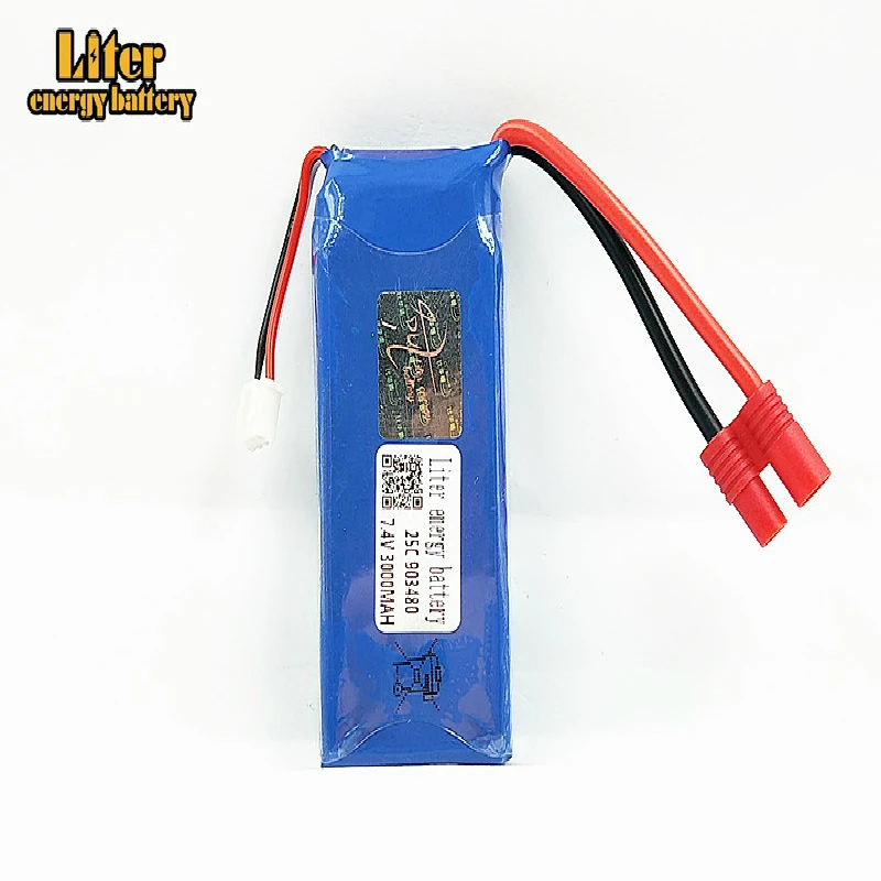 10pcs/lot 7.4V 3000mAh 903480 25c X8C X8W X8G quadrocopter high capacity lithium battery | Электроника