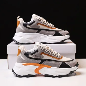 

Platform Women Chunky Sneakers New Designers Fashion Lace Up Blue Casual Shoes Woman Tennis Basket Female Vulcanized Shoes 5cm