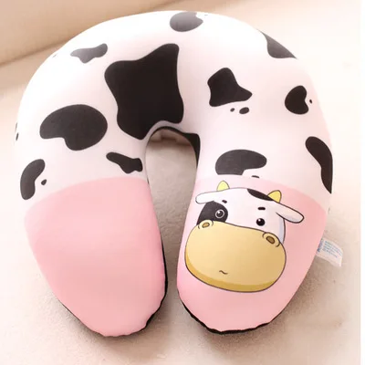 Totoro Rabbit Monkey Pillow Travel Creative Cartoon U-Shaped Neck Support Pillow Foam Particles Nano Particle Napping Pillow
