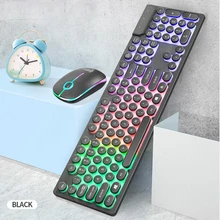 Желе гребень Проводная клавиатура Проводная компьютерная клавиатура анти-всплеск Проводная мулт панк игровая клавиатура мышь костюм